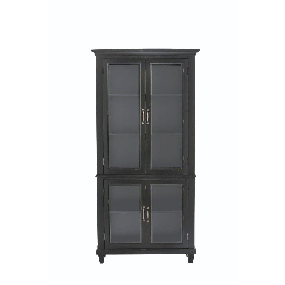 Home Decorators Collection Martin Black Glass Door Bookcase-2528700210 ...