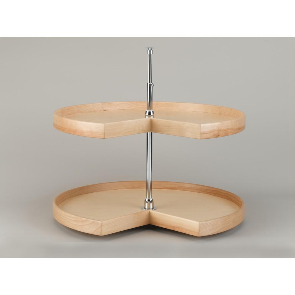 RevAShelf 32 in. Natural Wood Kidney Lazy Susans 2ShelfLD4NW472321 The Home Depot