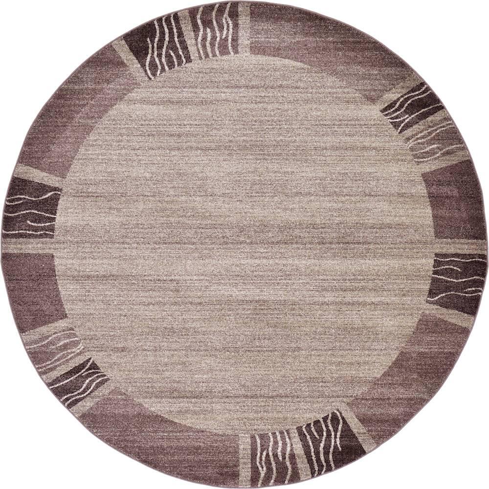 Unique Loom Del Mar Light Brown 8' x 8' Round Rug3120436 The Home Depot