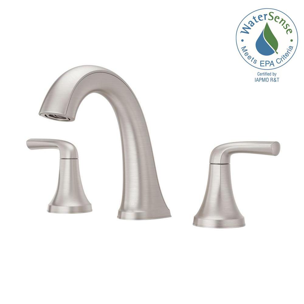 Pfister Ladera 8 In Widespread 2 Handle Bathroom Faucet Spot Defense Brushed Nickel Lf 049 Lrgs The Home Depot - How Much Does Home Depot Charge To Install A Bathroom Faucet