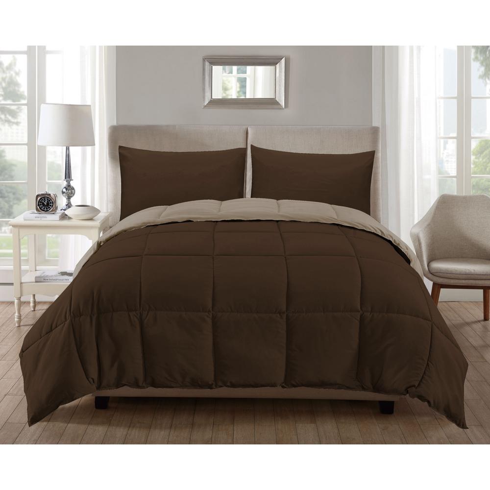 Duck River Jackson 3 Piece Chocolate Taupe Full Comforter Set Jack