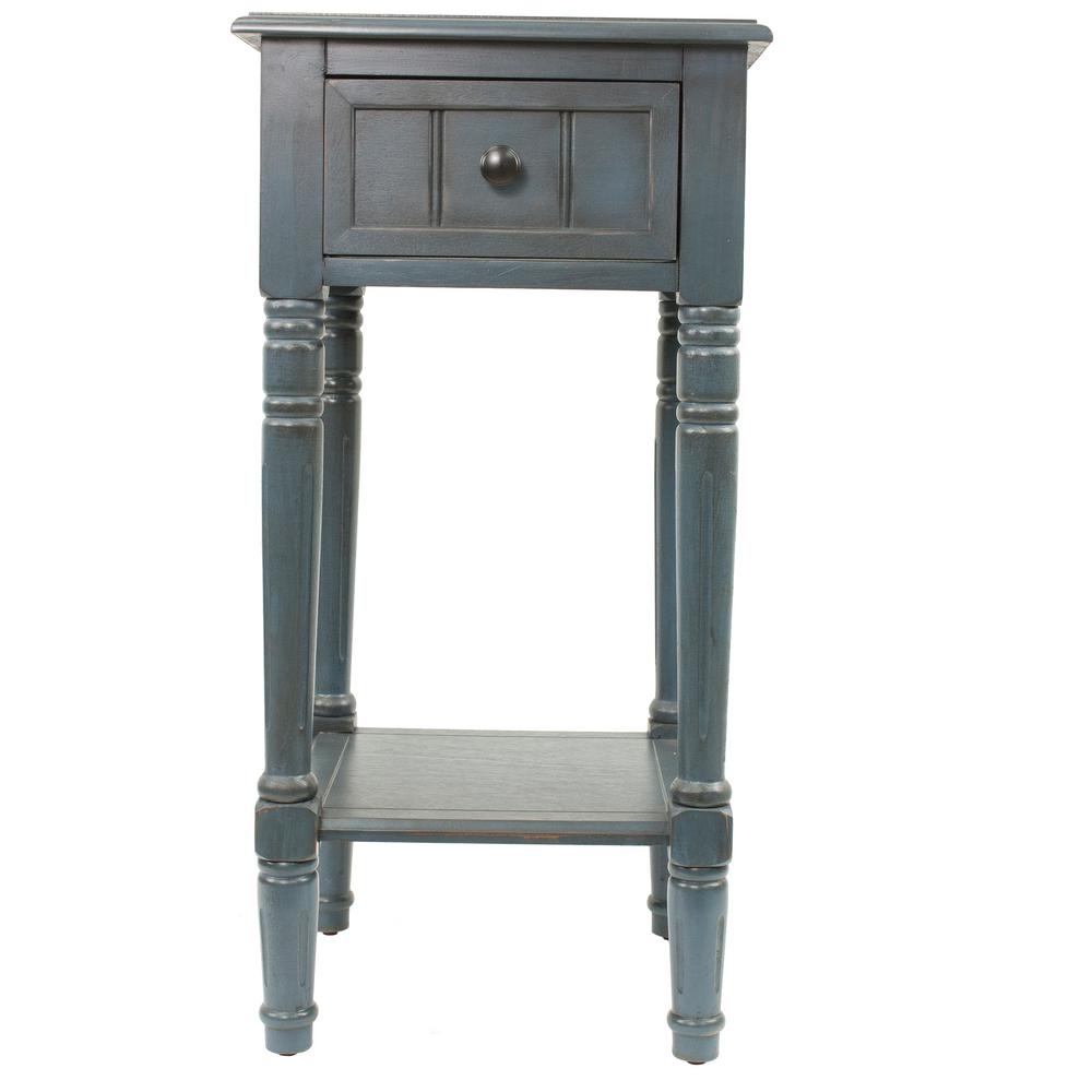 Decor Therapy Simplify Antique Navy 1Drawer End TableFR1548 The