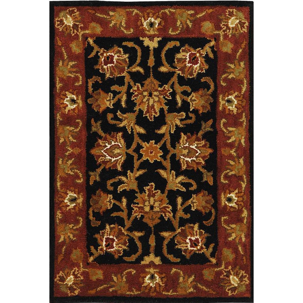 Black Red Area Rugs The Home Depot Heritage Black Red 2 Ft X 3 Area Rug