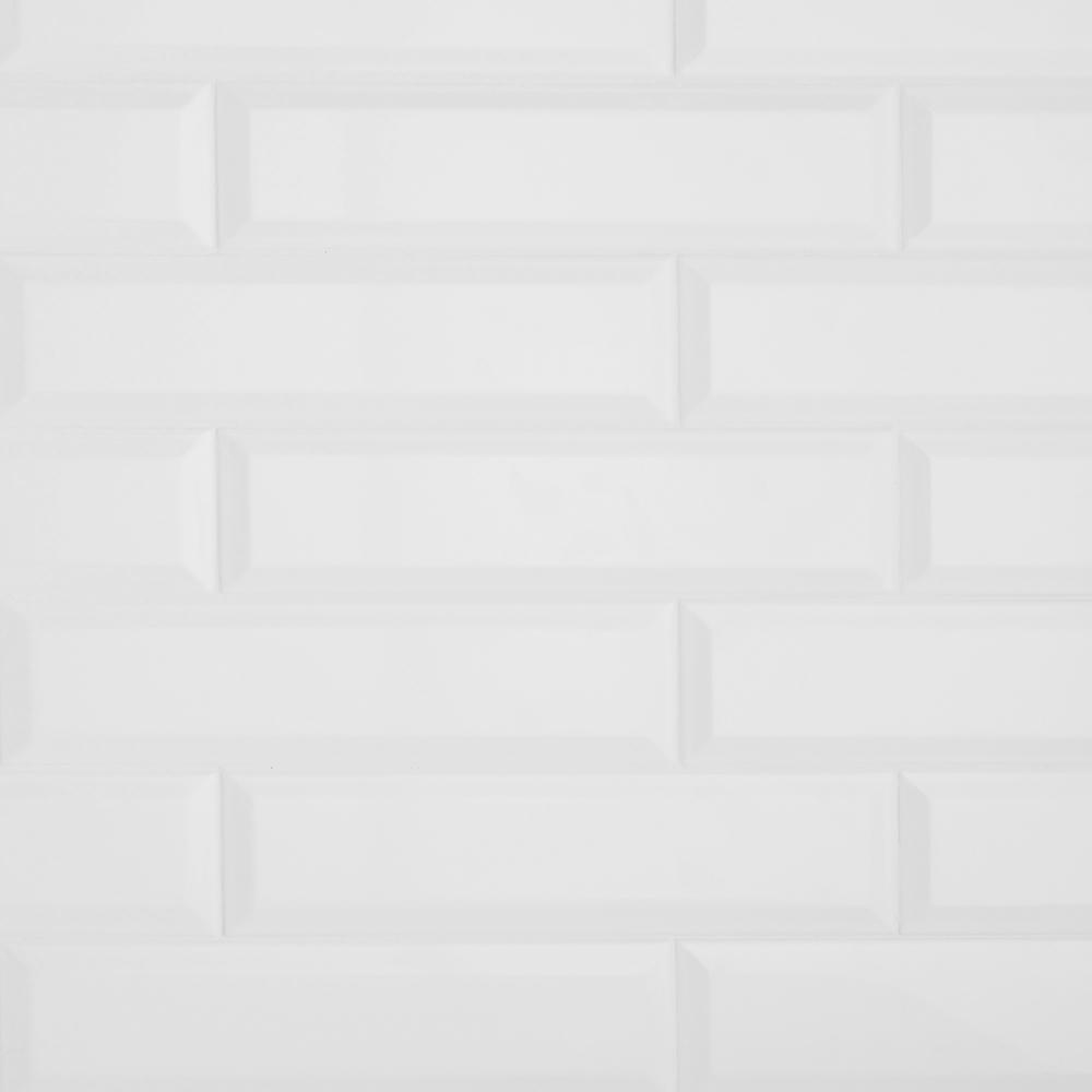 Daltile Restore Bright White 3 In X 12 In Ceramic Bevel Wall