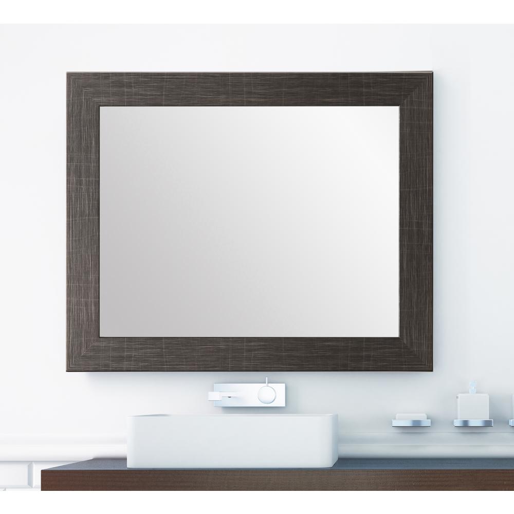 BrandtWorks Modern Scratched Black Full Length Framed Mirror-BM5THIN ...