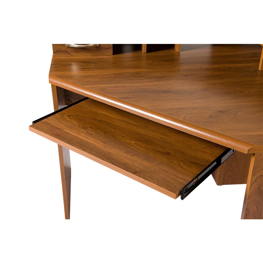 Corner Desk With Monitor Platform Keyboard Shelf And 2 Drawers Internet 303393425 2 Corner Desk With Monitor Platform