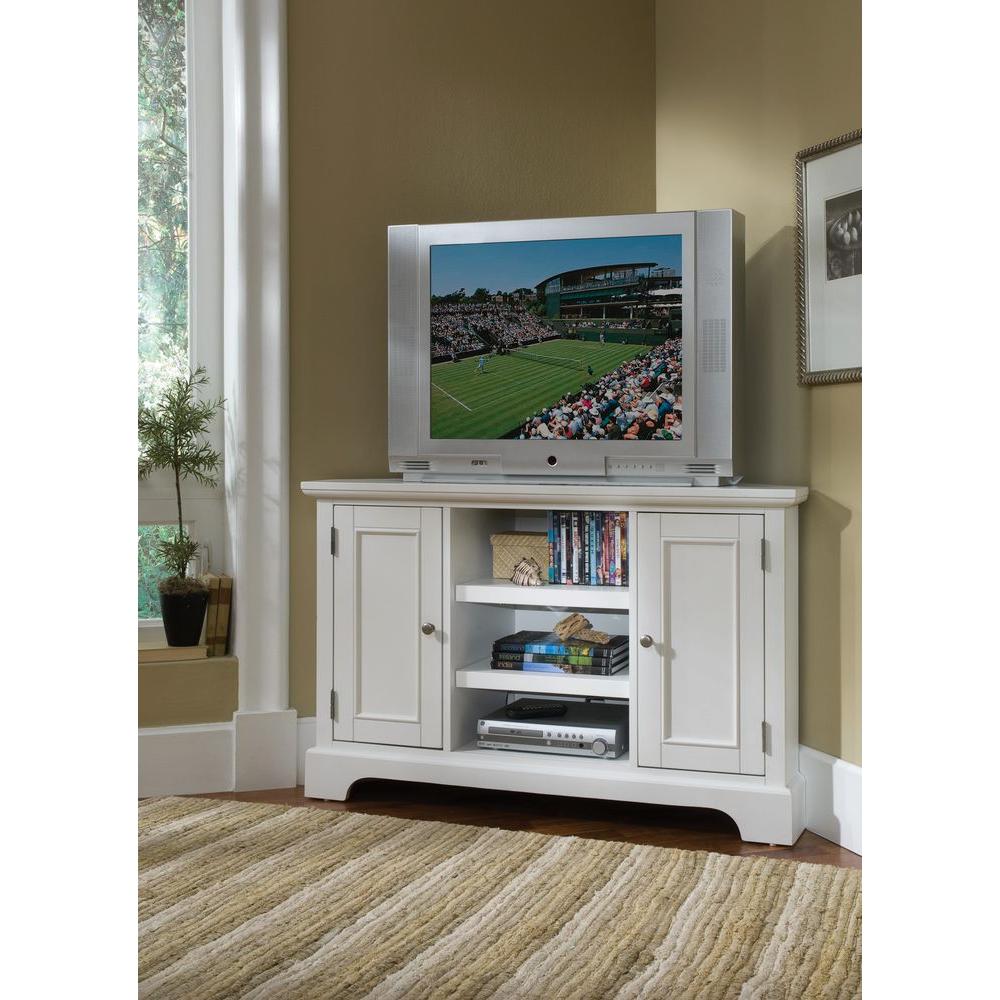 Home Styles Naples White Entertainment Center 5530 07 The Depot
