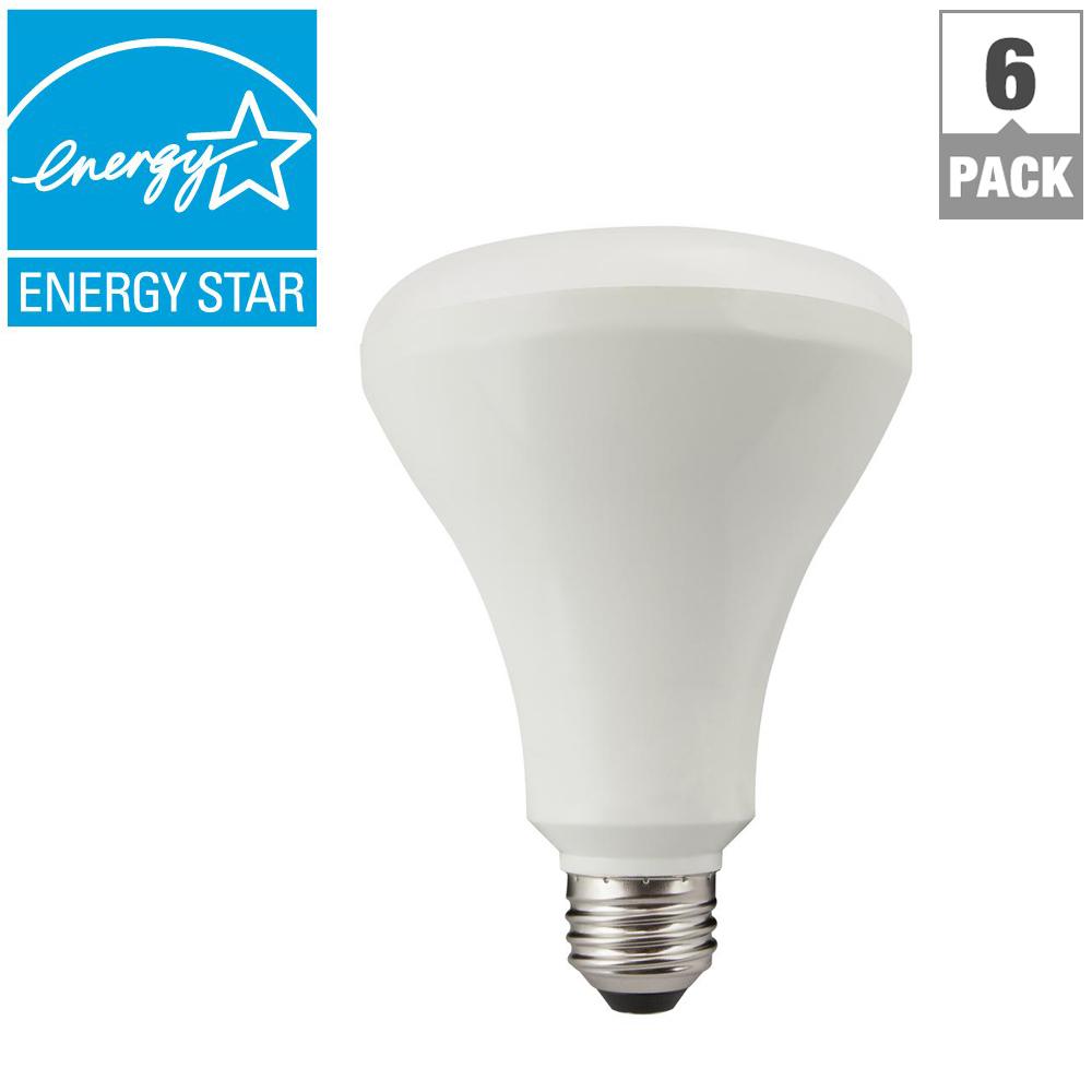 EcoSmart 65Watt Equivalent Soft White BR30 Dimmable CEC LED Light Bulb 6PackES95BR3065SWD6 