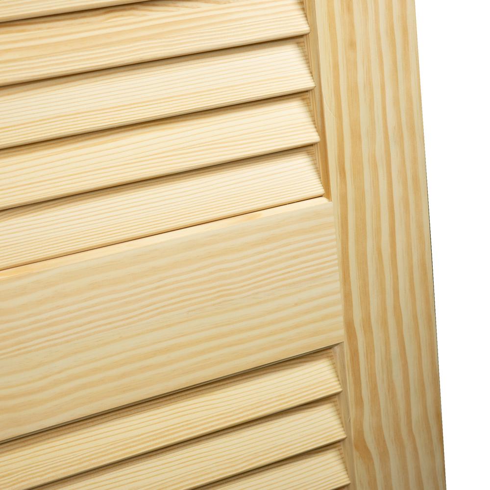 Primed 24 x 80 x 1.375 Plantation Louver//Louver Passage Door