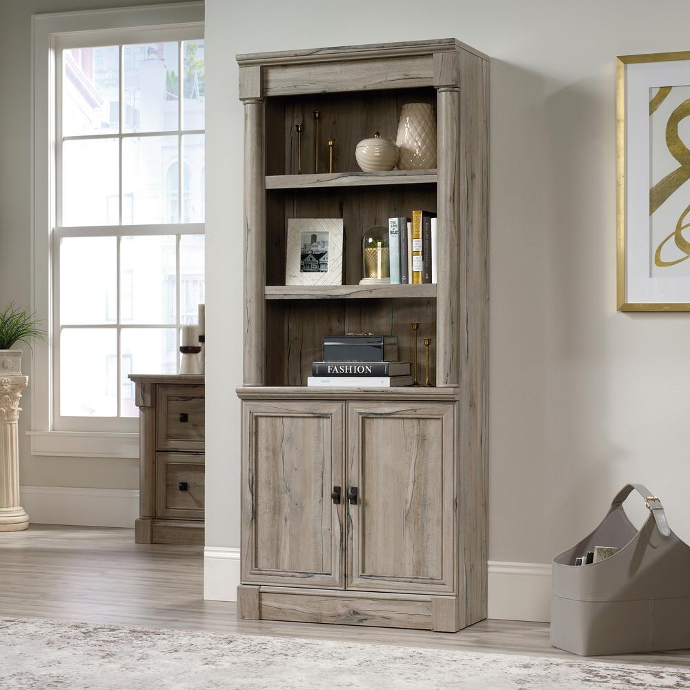 Sauder Palladia Split Oak Bookcase With Doors 424813 The