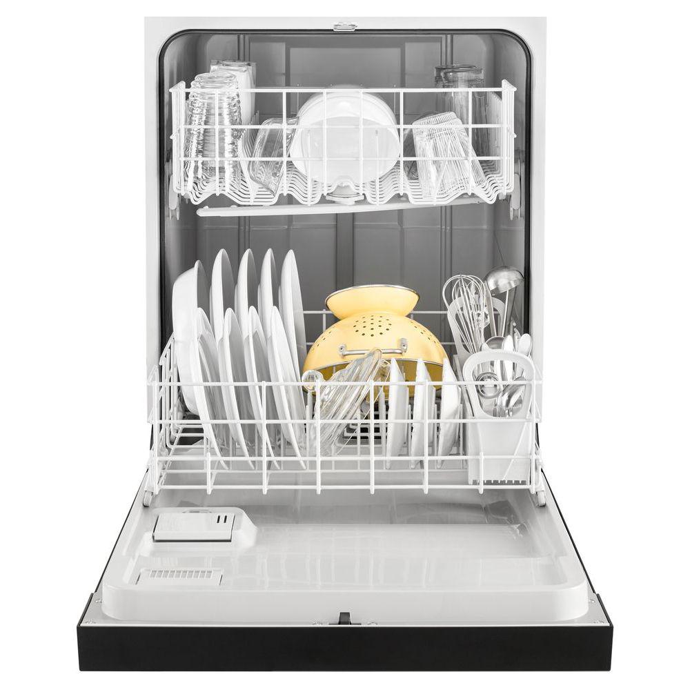 Whirlpool Front Control Built In Tall Tub Dishwasher In Black With