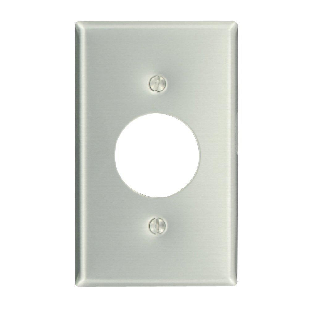Leviton 1Gang 1 Single Outlet, Standard Size Wall Plate Aluminum