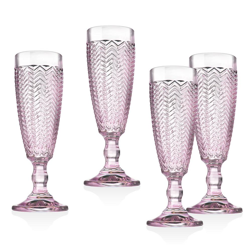pink crystal glasses