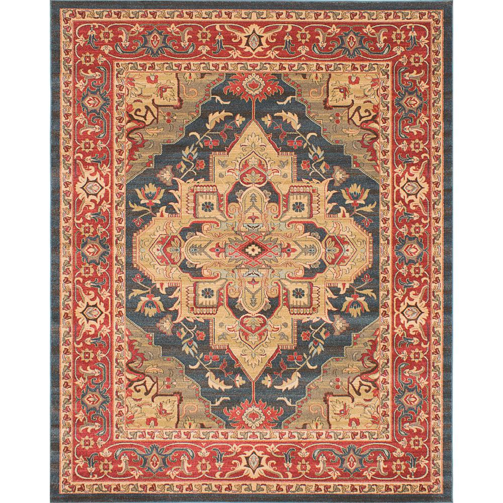 eCarpet Gallery Ziegler Blue 8 ft. x 10 ft. Area Rug213097 The Home Depot