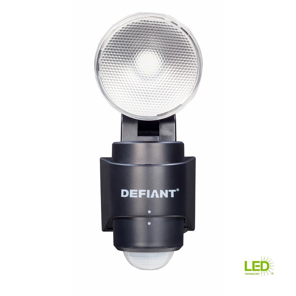 Battery Outdoor Security Lighting The Home Depot 180 Degree 1 Head Black Led Motion Sensing Battery Power Outdoor Flood Light