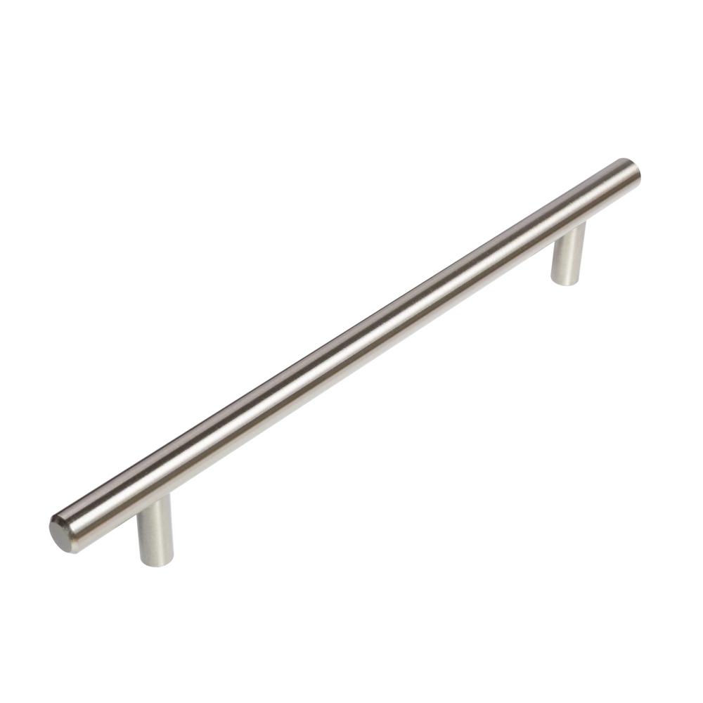 7 5 In 190 5 Mm Center To Center Satin Nickel Modern Straight Euro Style Bar Cabinet Pull 25 Pack
