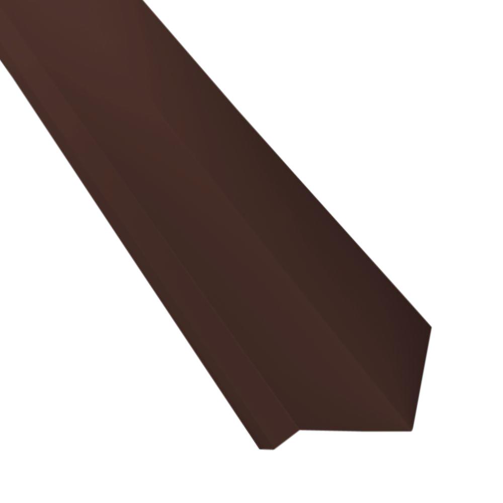 Metal Sales 10 ft. 6 in. Chestnut Brown Steel Universal Sidewall Trim