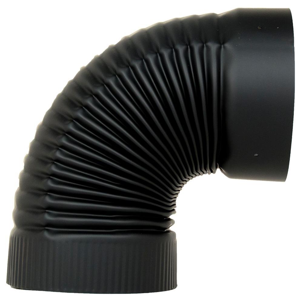 AmeriVent 6 in. x 11 in. 90 Degree Elbow SingleWall for Chimney Stove