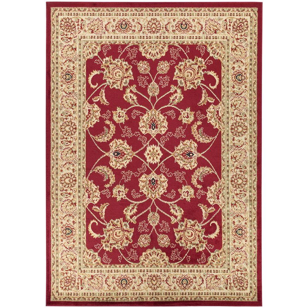 Ottomanson Traditional Oriental Dark Red 7 ft. 10 in. x 9 ft. 10 in