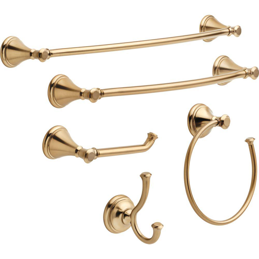 Delta Cassidy 5Piece Bath Hardware Set in Champagne BronzeCSS63CZK5