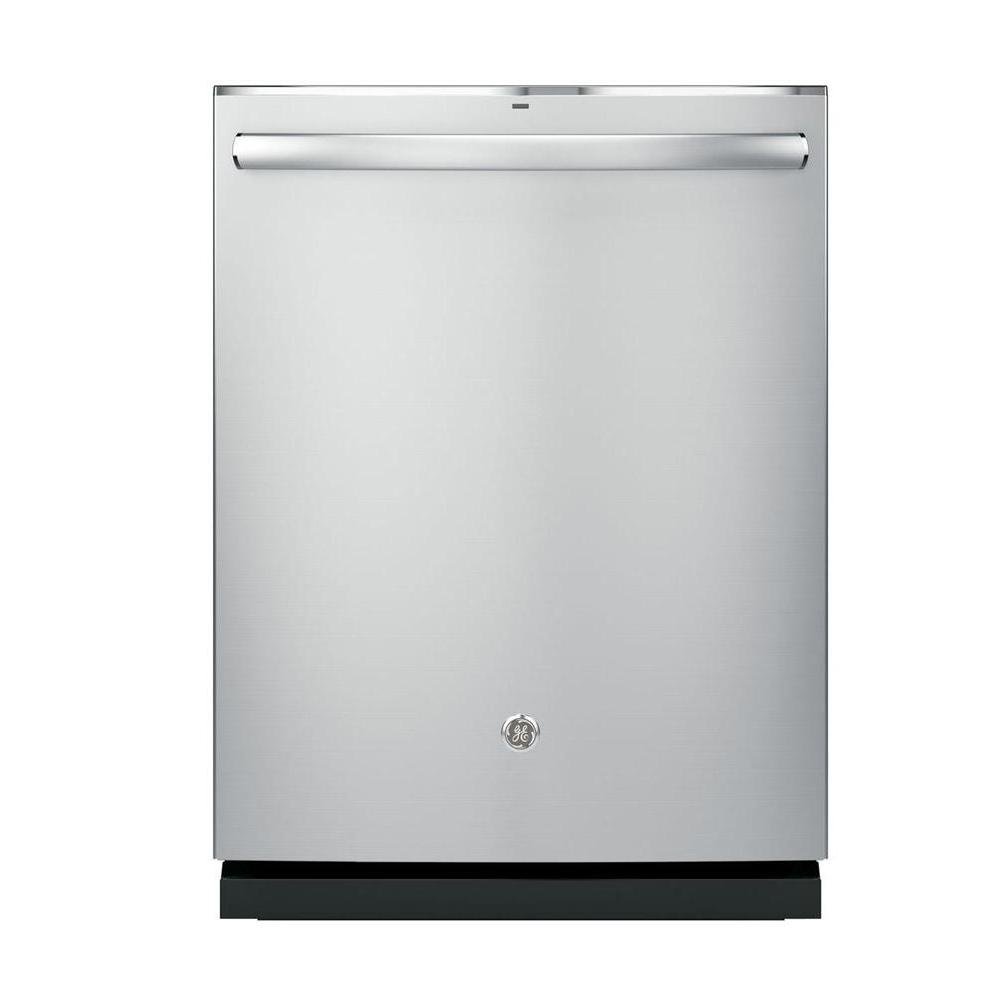GE Top Control Dishwasher In Stainless Steel with Stainless Steel Tub and Steam Prewash, 46 dBA