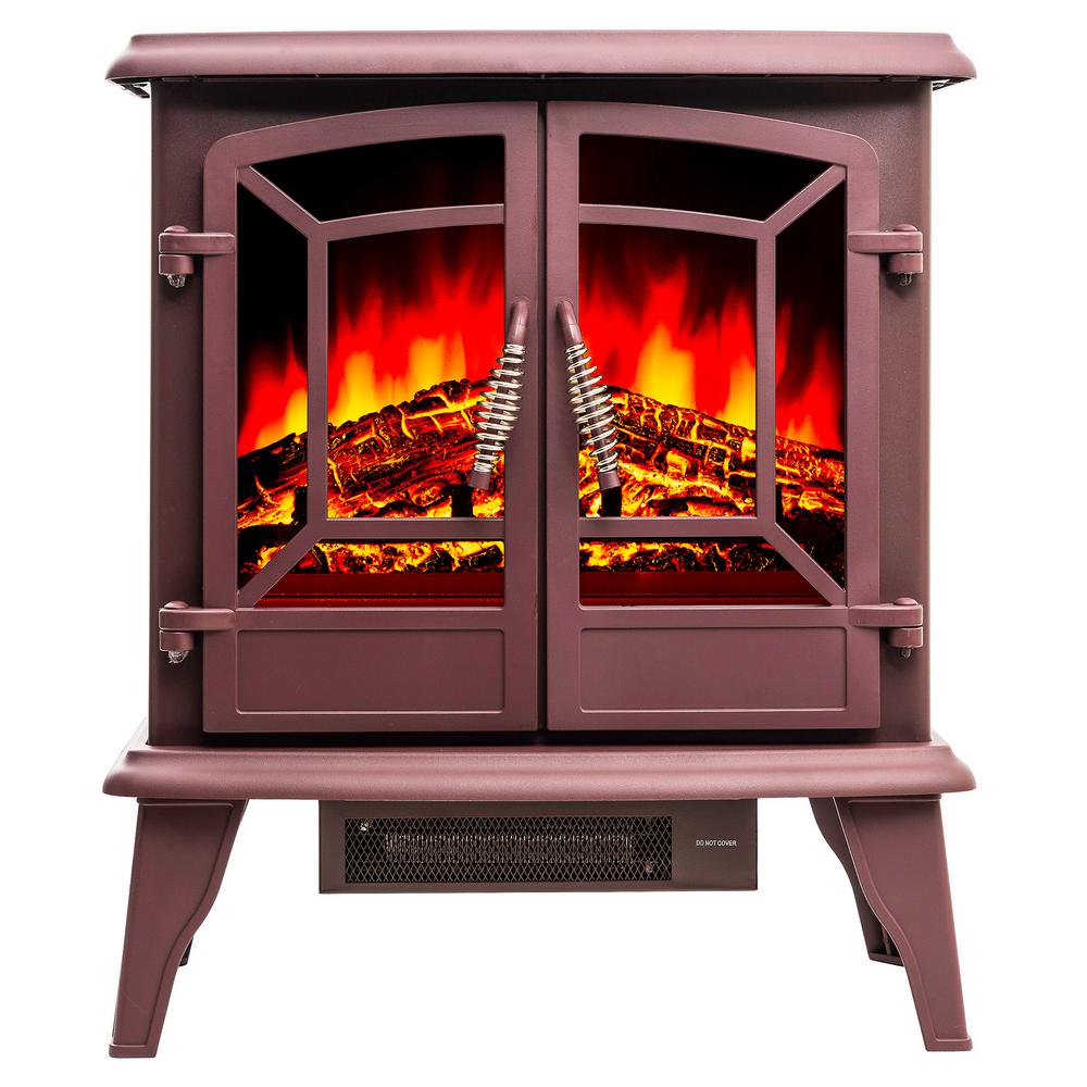 Red No Additional Features Freestanding Stoves Fireplaces