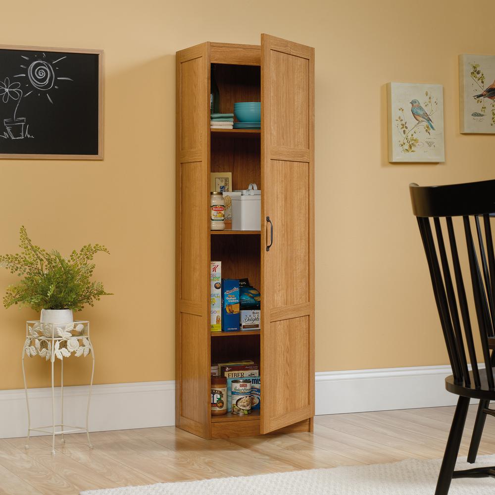 Sauder Highland Oak Storage Pantry 419983 The Home Depot