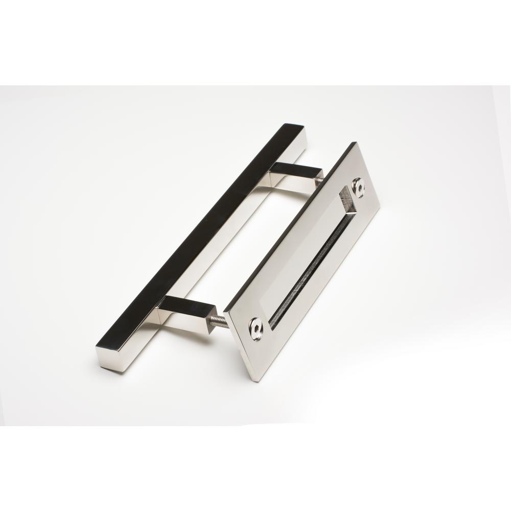 Strongar Contemporary 12 In Polished Chrome Square Pull And Flush