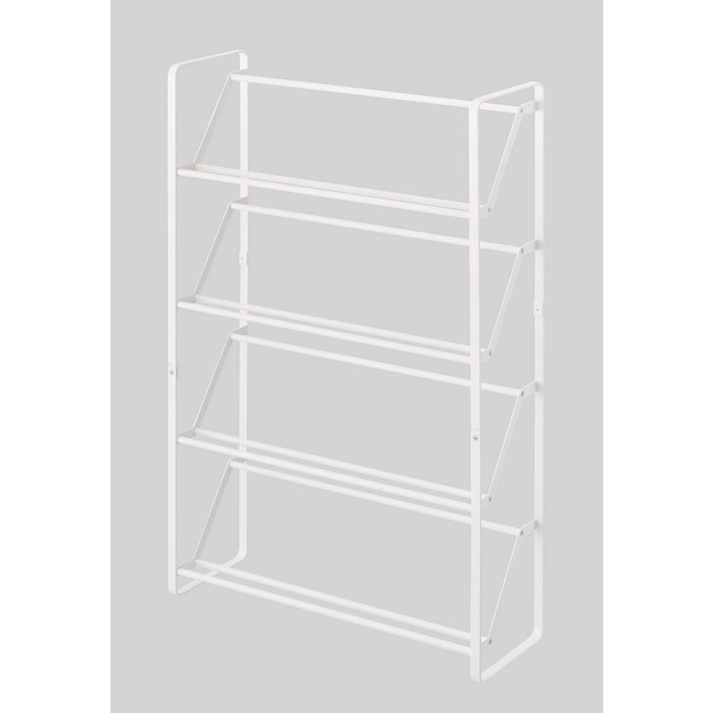 Yamazaki Home Frame 12-Pair Slim Steel Shoe Rack in White-2391 - The ...