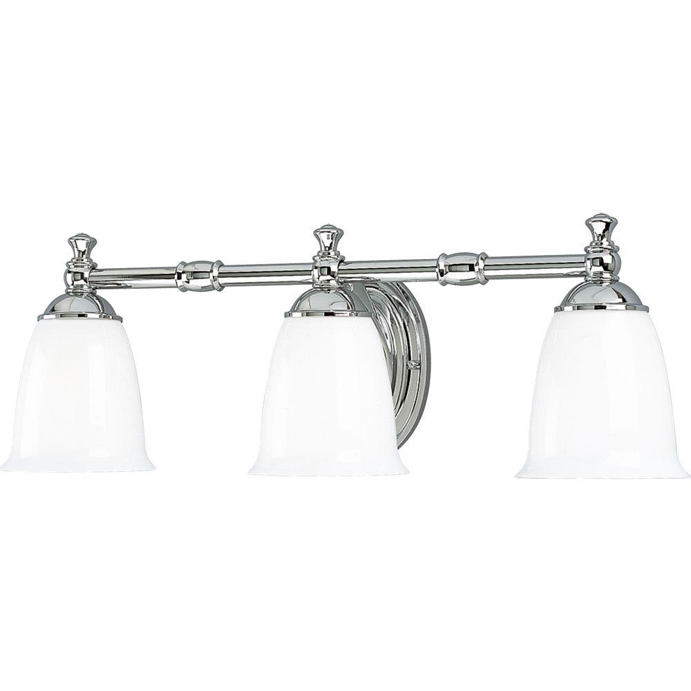 Reviews For Progress Lighting Victorian Collection 3 Light Chrome Bathroom Vanity Fixture P3029 15 The Home Depot