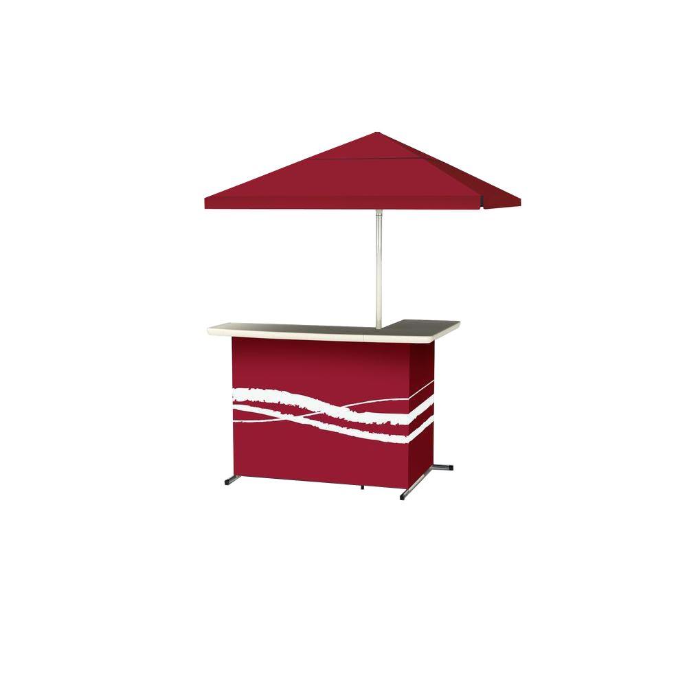 Best Of Times Classic Burdy All Weather L Shaped Patio Bar With 6 Best Of Times Classic Burdy All Weather L Shaped Patio Bar With 6 Ft