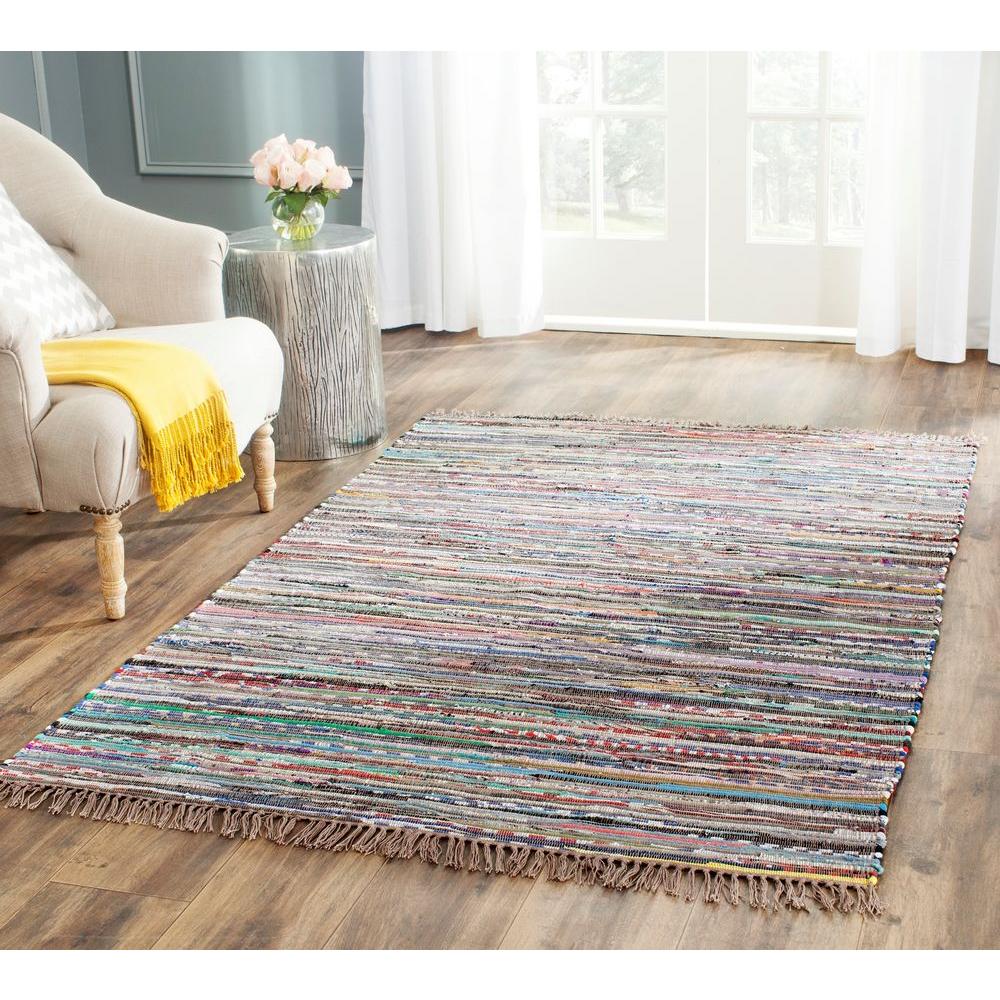 Safavieh Rag Rug Rust/Multi 8 Ft. X 10 Ft. Area Rug-RAR121E-8 - The ...