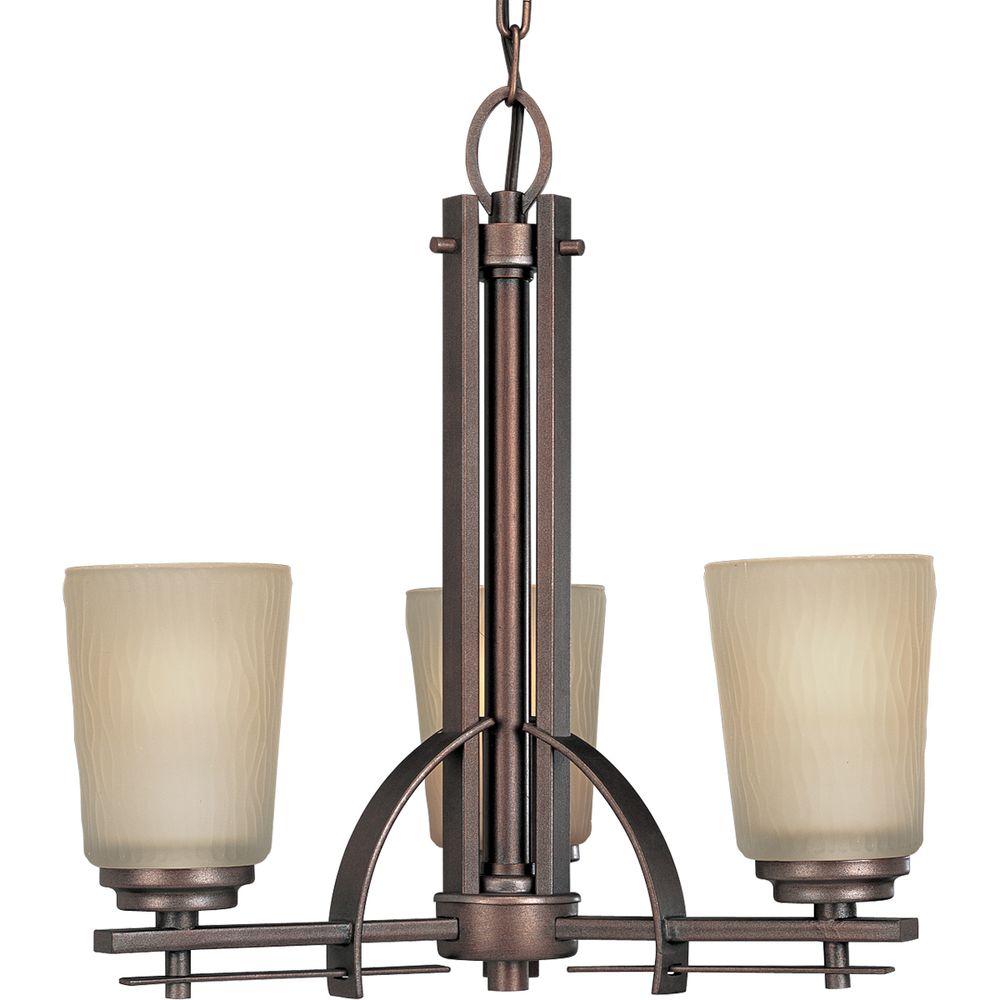 Progress Lighting Clearance Chandeliers The Home Depot Riverside Collection 18 88 In 3 Light Heirloom Chandelier