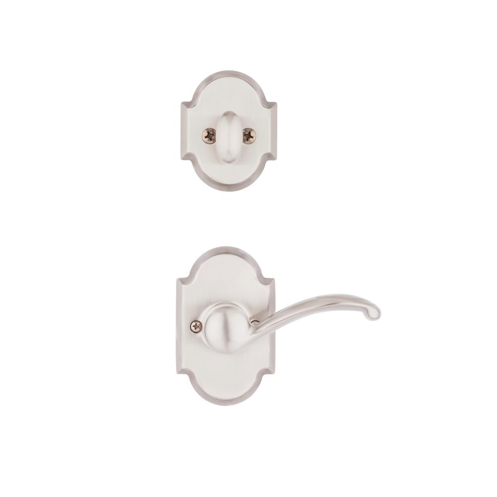 Kwikset Austin Satin Nickel Passage Door Lever And Single Cylinder