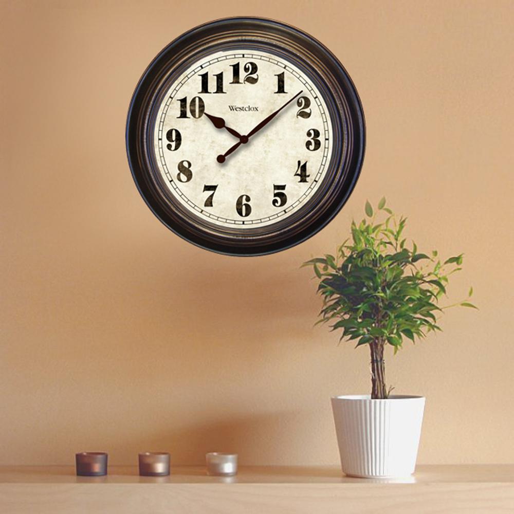 Westclox 24 In Round Wall Clock 32213 The Home Depot