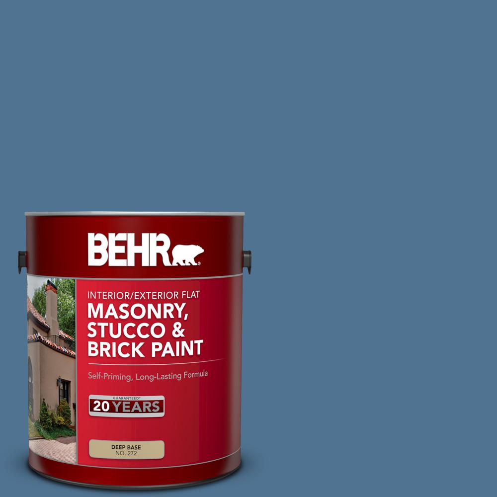 Behr 1 Gal Ppu14 18 Laguna Blue Flat Interior Exterior Masonry