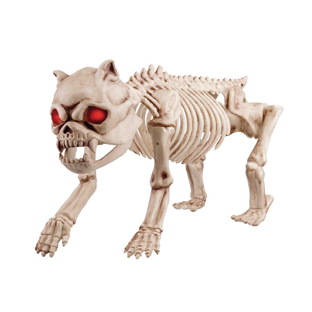 19 in. Animated Halloween Skeleton Dog