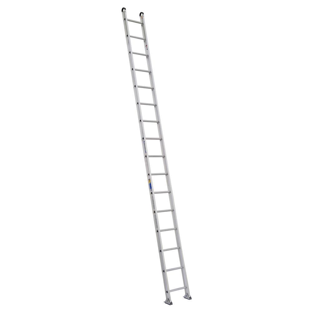 Werner 16 ft. Aluminum Round Rung Straight Ladder with 375 lb. Load