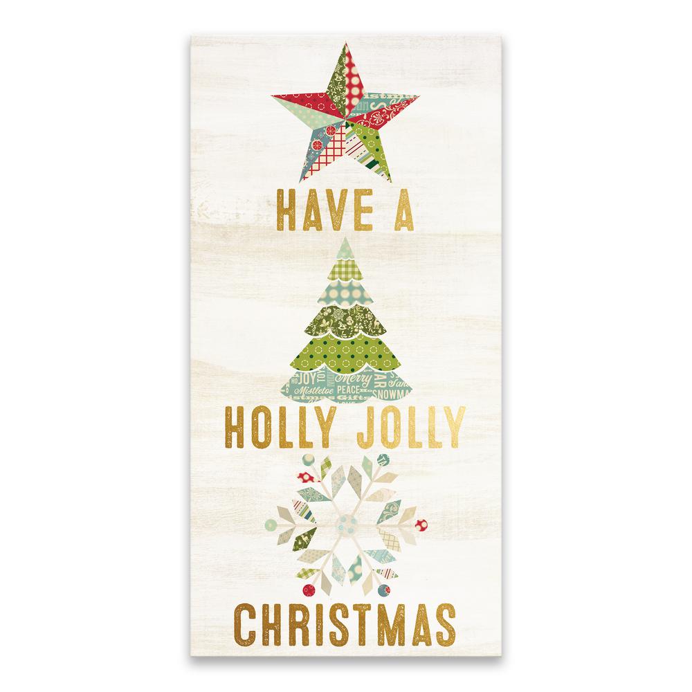 Artissimo Designs Have A Holly Jolly Christmas By Lot26 Studio Printed Canvas Wall Art 138633cp000 The Home Depot