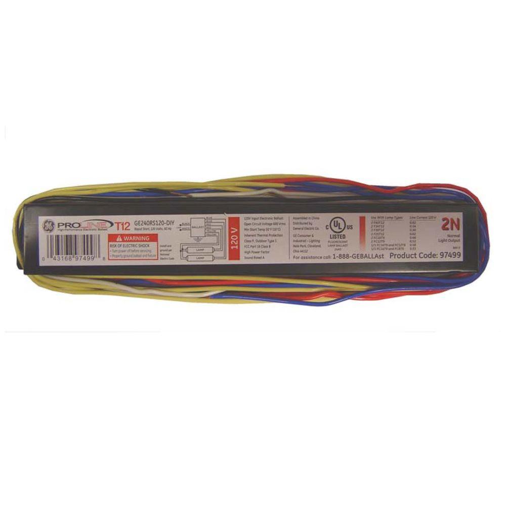 GE 120Volt 2Lamp T12 3 ft. and 4 ft. Electronic Ballast (4Pack