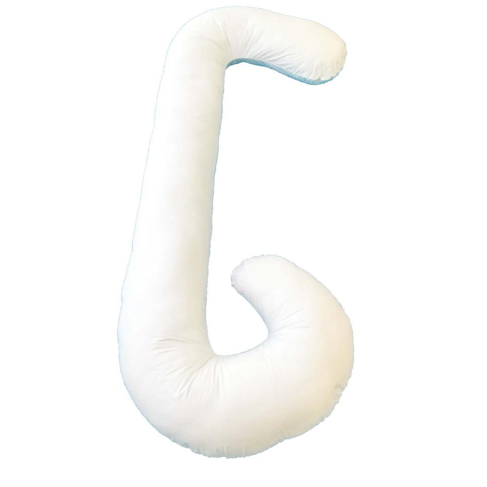 Premium Cotton CShape Comfort Body Pillow, WhitePillowC The Home Depot