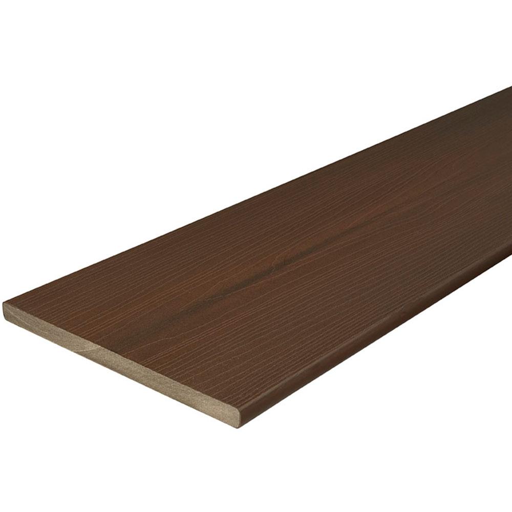 Fiberon Armorguard 3 4 In X 11 1 4 In X 8 Ft Brazilian Walnut Capped Composite Fascia Decking Board Brdvc Fasc Bw 8 The Home Depot