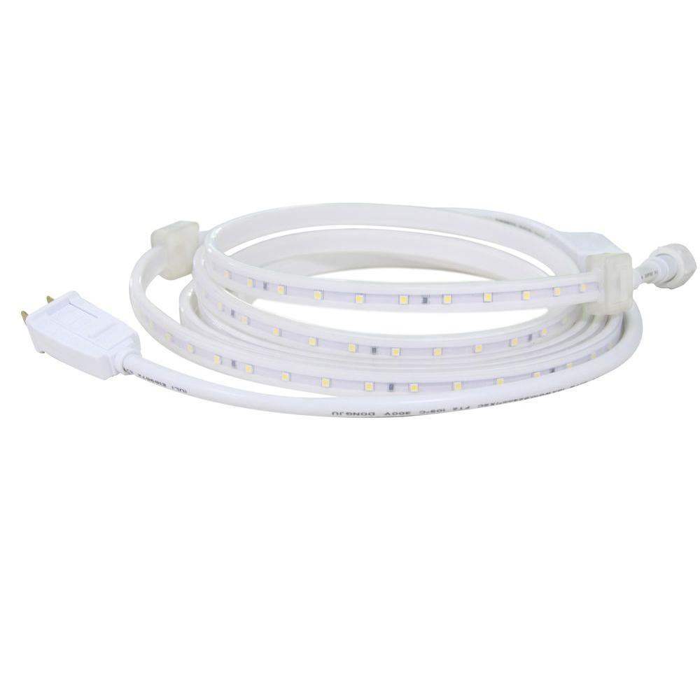 10 Rope Lights Outdoor Lighting The Home Depot Bright White Silicone Flexible Led Strip Light Kit