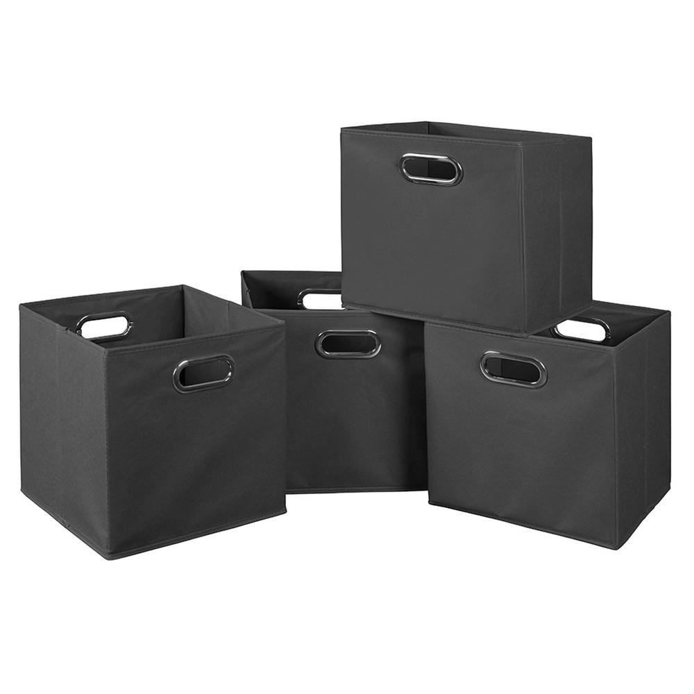 Niche Cubo 12 in. x 12 in. Grey Foldable Fabric Bins (4Pack