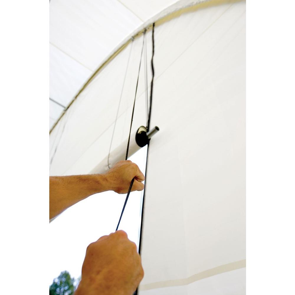 Shelterlogic Pull Eaze Roll Up Door Kit With Marine Grade Nylon Rope Double Zippered Doors And One Pull Access