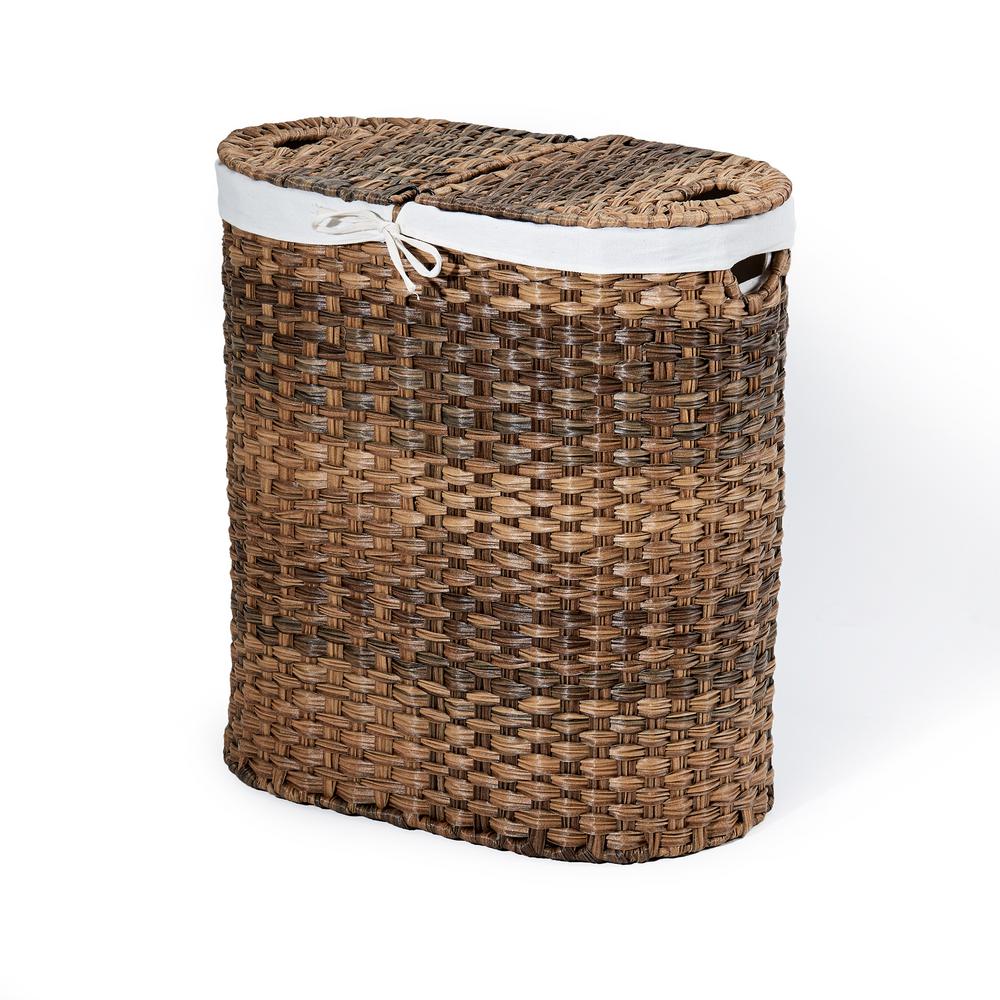 wicker laundry hamper with liner
