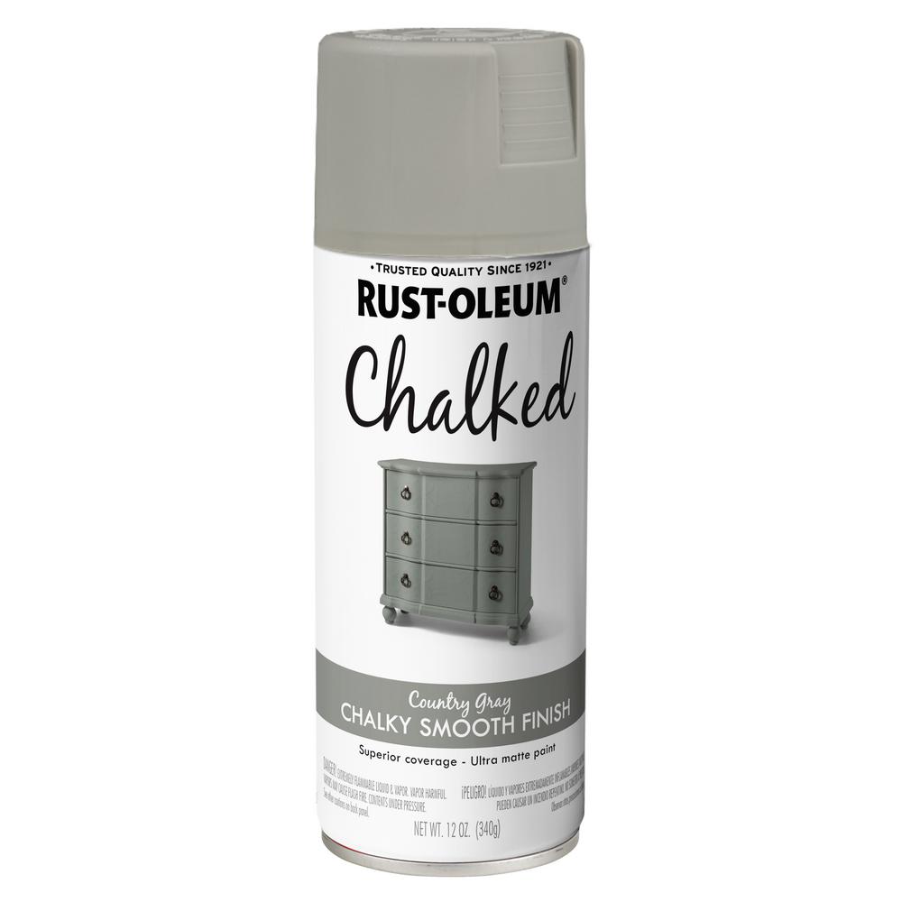 Rust-Oleum 12 oz. Chalked Country Gray Ultra Matte Spray Paint-339818