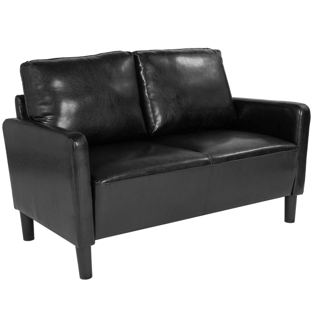 Carnegy Avenue Black Leather Loveseat-CGA-SL-231781-BL-HD - The Home Depot