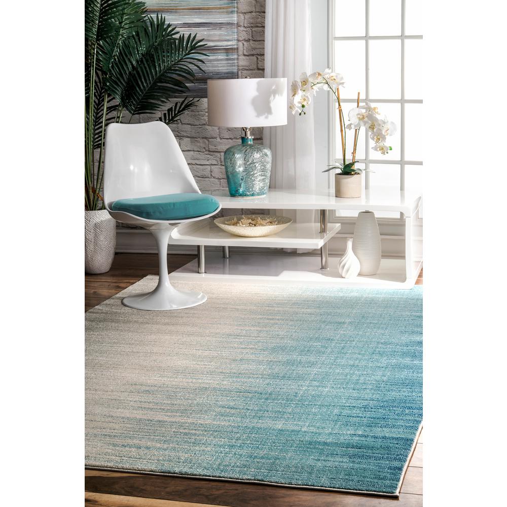 nuLOOM RZBD15B Ombre Lexie Area Rug Blue 5 x 7 5