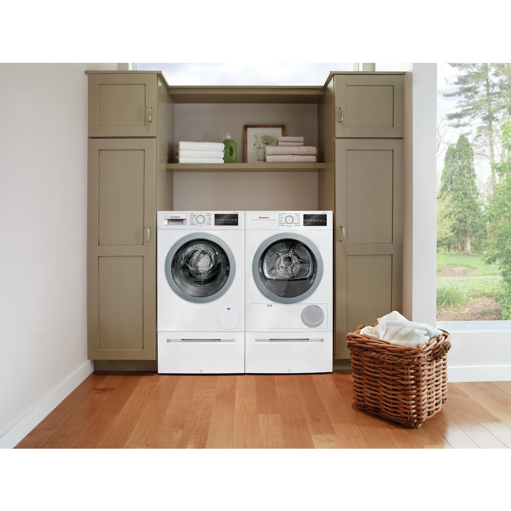 Bosch 500 Series 24 In 2 2 Cu Ft White With Silver Accents High
